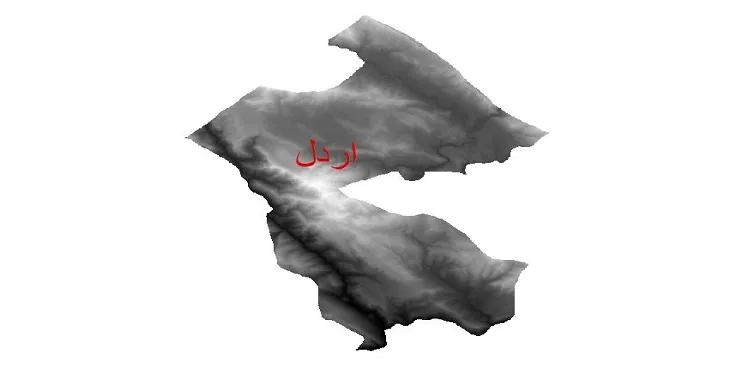 دانلود نقشه دم (DEM) شهرستان اردل | دقت 30 متر