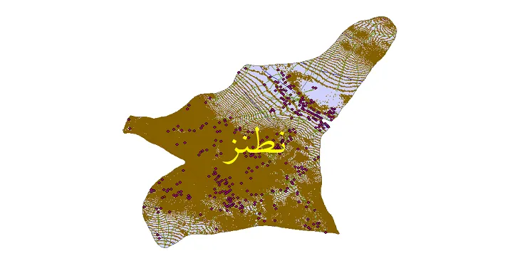 دانلود نقشه های شیپ فایل شهرستان نطنز + کاملترین لایه GIS