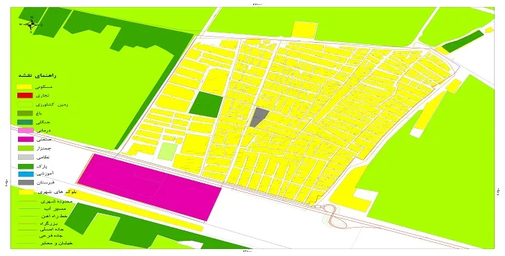 نقشه شیپ فایل (GIS) شهر بیدستان 1404 + عکس با کیفیت
