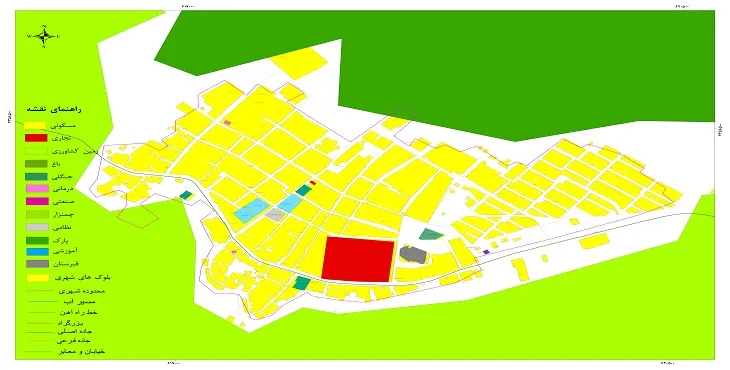 نقشه شیپ فایل (GIS) شهر خانمین 1404 + عکس با کیفیت