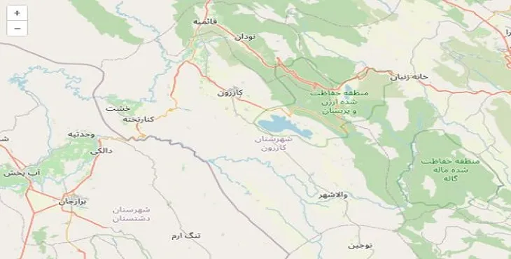 دانلود نقشه شهرستان کازرون + pdf با کیفیت بالا