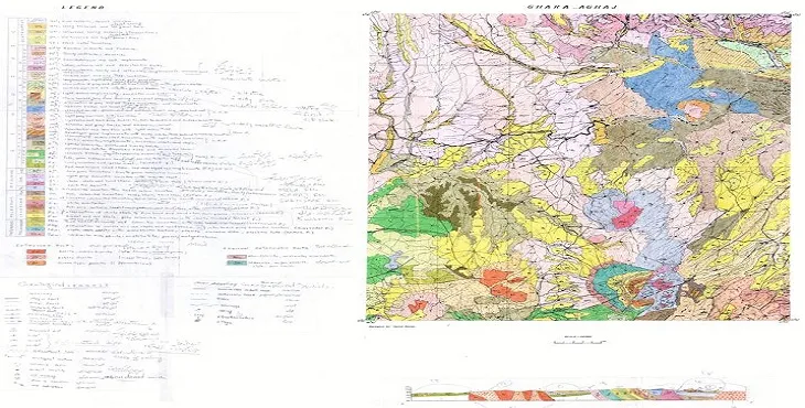 نقشه زمین‌ شناسی محدوده شهری قره آغاج + تصویر با کیفیت بالا