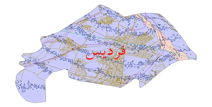 دانلود نقشه های شیپ فایل شهرستان فردیس + کاملترین لایه GIS