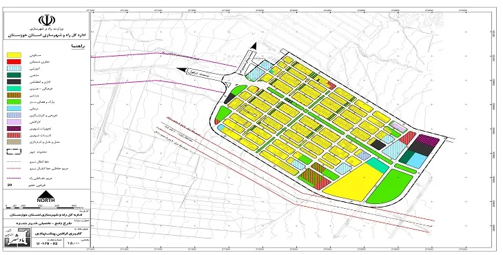 دانلود نقشه کاربری اراضی شهر حمزه | وضع موجود+پیشنهادی