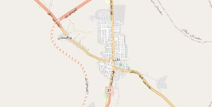 دانلود نقشه شهر رزن + pdf با کیفیت بالا