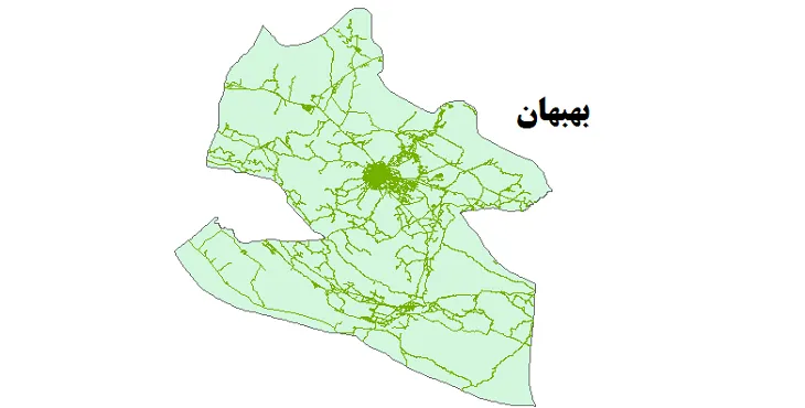 جدیدترین نقشه شیپ فایل راه های شهرستان بهبهان + PDF