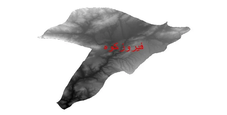 دانلود نقشه دم (DEM) شهرستان فیروزکوه | دقت 30 متر