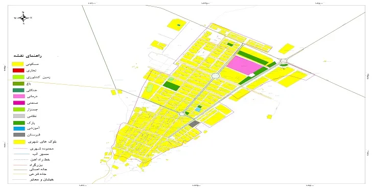 جدیدترین نقشه شهر جغتای | قابل چاپ + کیفیت بالا