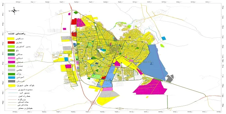 نقشه شیپ فایل (GIS) شهر زاهدان 1404 + عکس با کیفیت