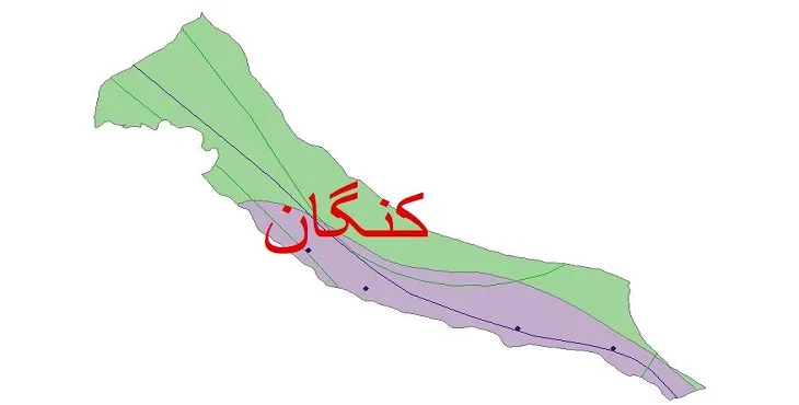 نقشه شیپ‌ فایل اقلیم‌شناسی شهرستان کنگان + 7 لایه اقلیمی