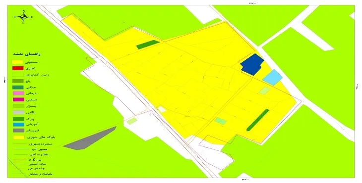 نقشه شیپ فایل (GIS) شهر قلعه نو 1404 + عکس با کیفیت