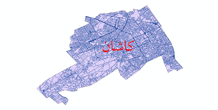 دانلود نقشه شیپ فایل شبکه معابر شهر کاشان سال 1401