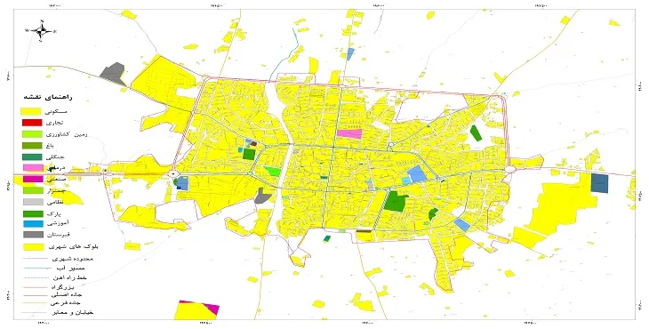 نقشه شیپ فایل (GIS) شهر سراب 1404 + عکس با کیفیت