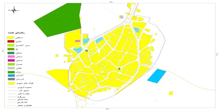 نقشه شیپ فایل (GIS) شهر شربیان 1404 + عکس با کیفیت