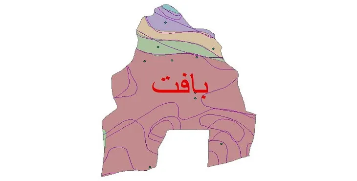 نقشه شیپ‌ فایل اقلیم‌شناسی شهرستان بافت + 7 لایه اقلیمی