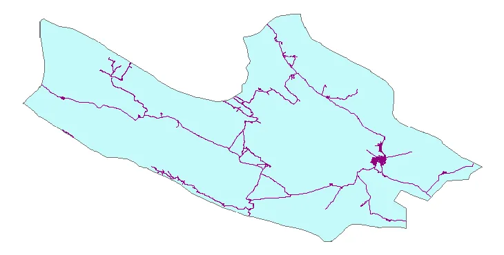 جدیدترین نقشه شیپ فایل راه های شهرستان خنج + PDF