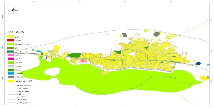 نقشه شیپ فایل (GIS) شهر هرسین 1404 + عکس با کیفیت
