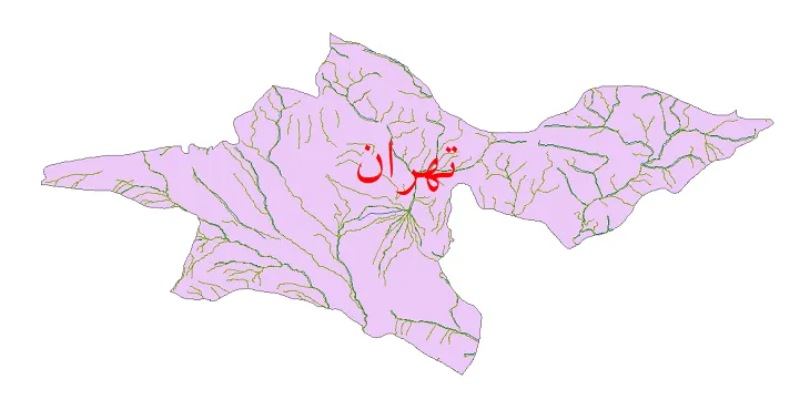 دانلود نقشه شیپ فایل (GIS) رودخانه های استان تهران