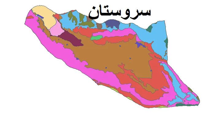 بروزترین نقشه شیپ فایل کاربری اراضی شهرستان سروستان + PDF