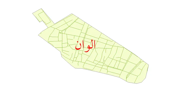 دانلود نقشه شیپ فایل شبکه معابر شهر الوان