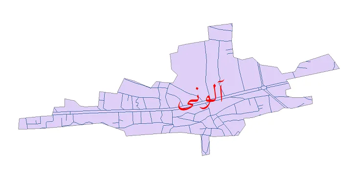 دانلود نقشه شیپ فایل شبکه معابر شهر آلونی