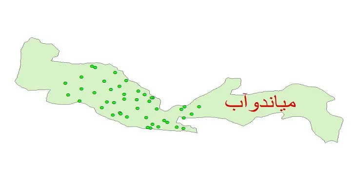 دانلود نقشه شیپ فایل کیفیت آب چاه های شهرستان میاندوآب