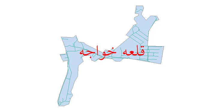 دانلود نقشه شیپ فایل شبکه معابر شهر قلعه خواجه