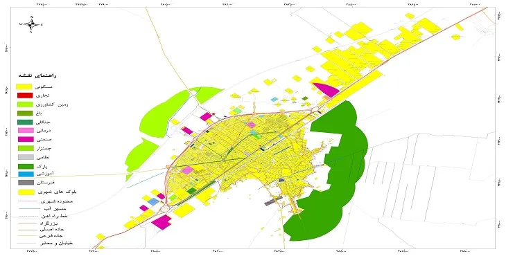 جدیدترین نقشه شهر تاکستان | قابل چاپ + کیفیت بالا