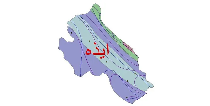نقشه شیپ‌ فایل اقلیم‌شناسی شهرستان ایذه + 7 لایه اقلیمی