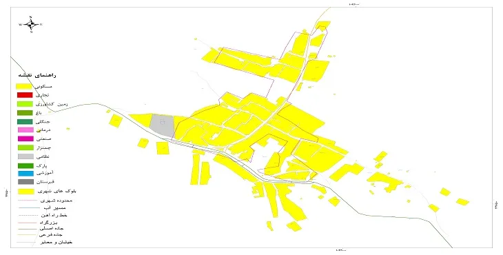 نقشه شیپ فایل (GIS) شهر قوشخانه 1404 + عکس با کیفیت