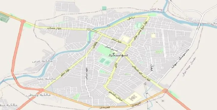 دانلود نقشه شهر سوسنگرد + pdf با کیفیت بالا