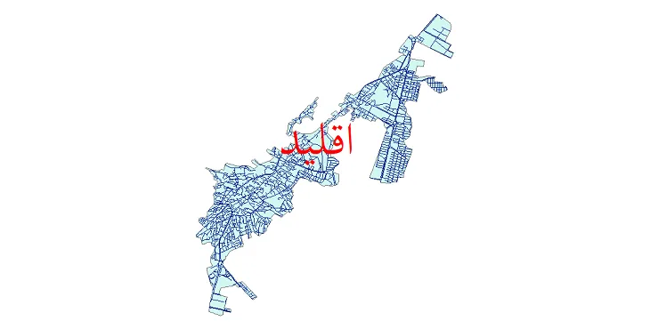 دانلود نقشه شیپ فایل شبکه معابر شهر اقلید