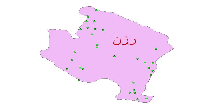 دانلود نقشه شیپ فایل کیفیت آب چاه های شهرستان رزن