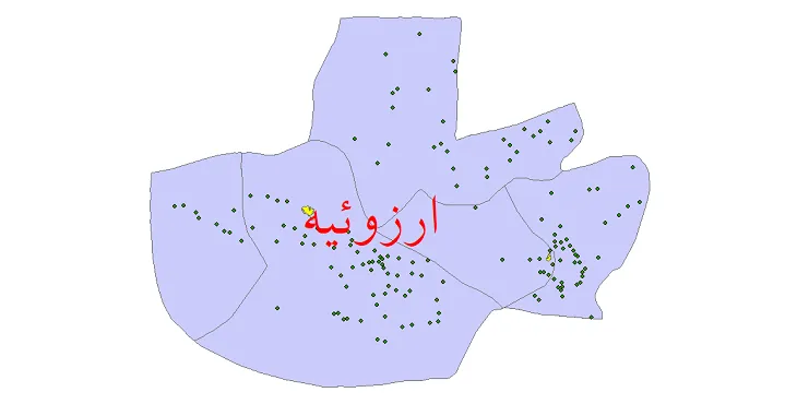 دانلود نقشه شیپ فایل (GIS) تقسیمات سیاسی شهرستان ارزوئیه سال 1400