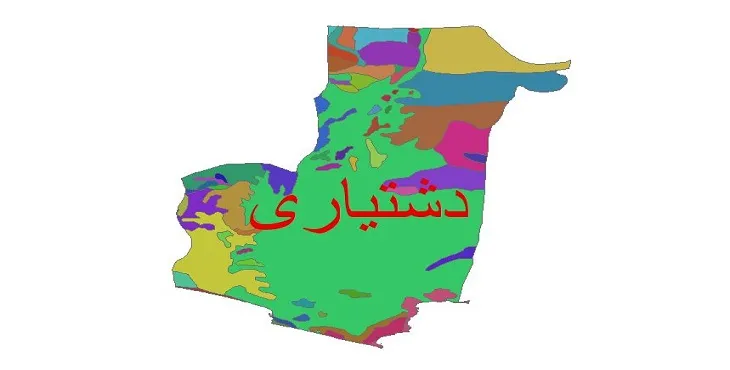 نقشه شیپ فایل (GIS) زمین‌ شناسی شهرستان دشتیاری