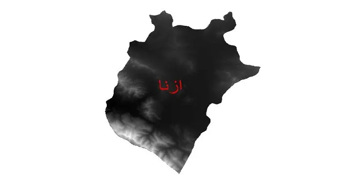 دانلود نقشه دم (DEM) شهرستان ازنا | دقت 30 متر