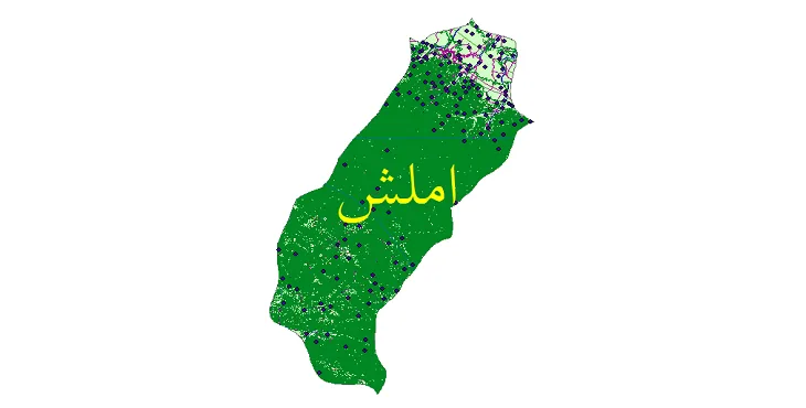 دانلود نقشه های شیپ فایل شهرستان املش + کاملترین لایه GIS