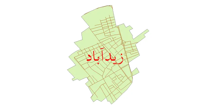 دانلود نقشه شیپ فایل شبکه معابر شهر زیدآباد