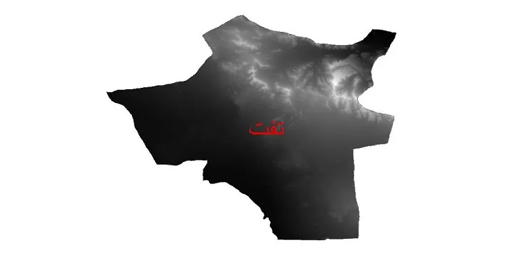 دانلود نقشه دم (DEM) شهرستان تفت | دقت 30 متر