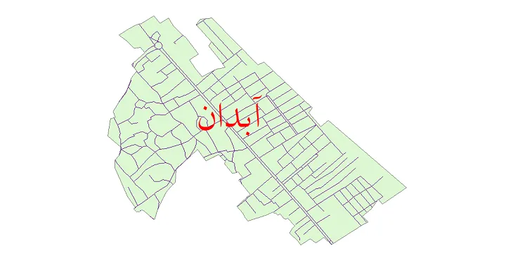 دانلود نقشه شیپ فایل شبکه معابر شهر آبدان