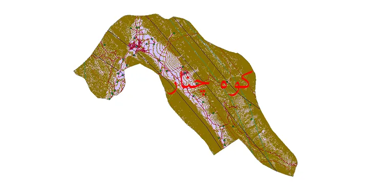 دانلود نقشه های شیپ فایل شهرستان کوه چنار + کاملترین لایه GIS