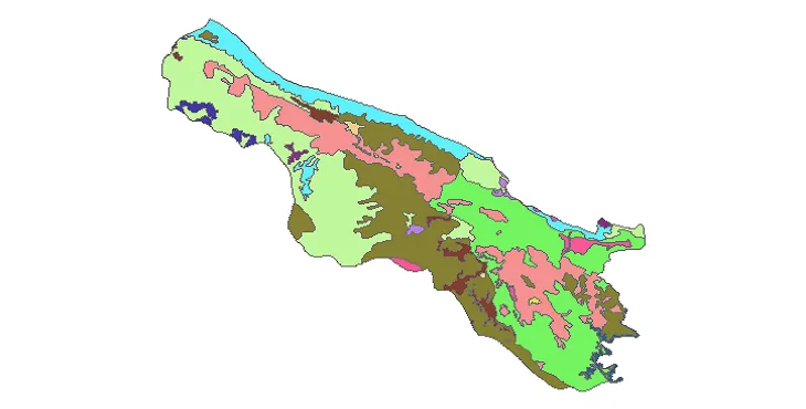 بروزترین نقشه شیپ فایل کاربری اراضی شهرستان آبدانان + PDF