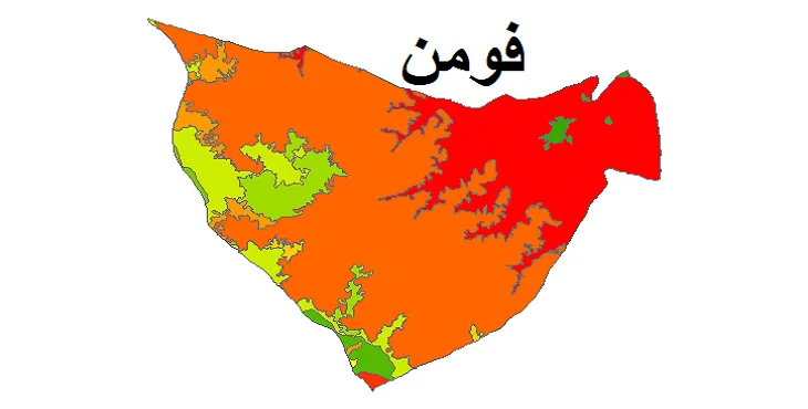 بروزترین نقشه شیپ فایل کاربری اراضی شهرستان فومن + PDF