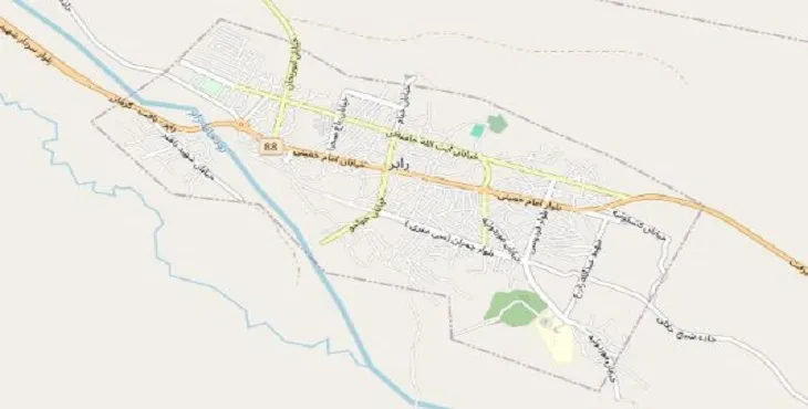 دانلود نقشه شهر رابر + pdf با کیفیت بالا