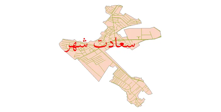 دانلود نقشه شیپ فایل شبکه معابر سعادت شهر