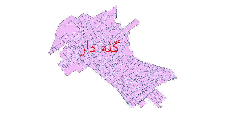 دانلود نقشه شیپ فایل شبکه معابر شهر گله دار