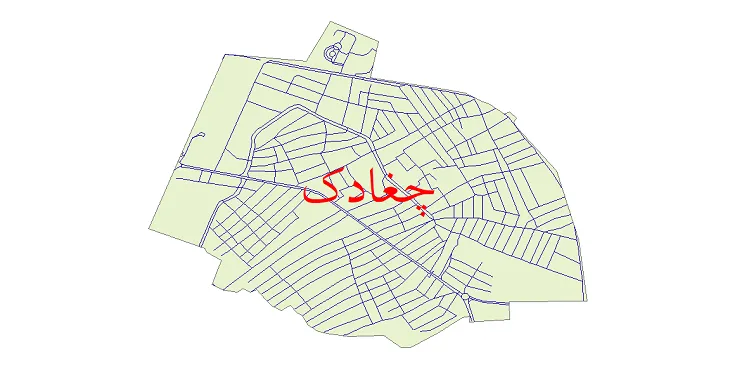 دانلود نقشه شیپ فایل شبکه معابر شهر چغادک