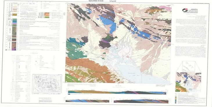 نقشه زمین‌ شناسی محدوده شهری قطرویه + تصویر با کیفیت بالا