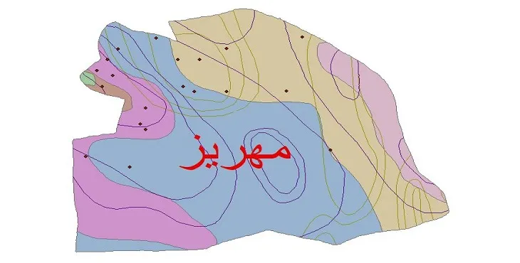 نقشه شیپ فایل اقلیمشناسی شهرستان مهریز + 7 لایه اقلیمی