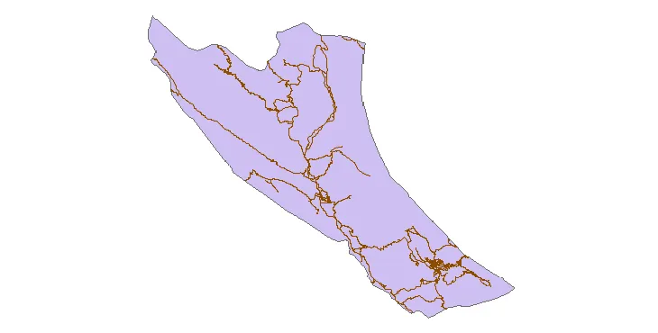 جدیدترین نقشه شیپ فایل راه های شهرستان دنا + PDF